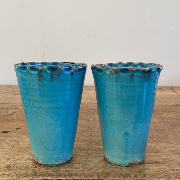 Vietri Rustic Garden Small Planter Cups - Set of 2 - Picture 4 of 11